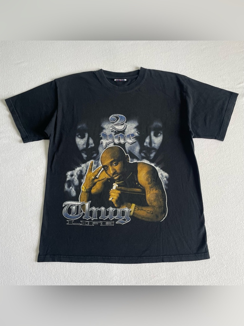 RARE Vintage 90s 2pac Rap “Thug Life” T-shirt Double Sided Size Large-XLarge